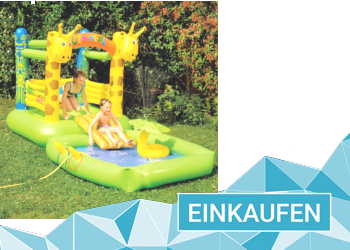Spielware Happy People GmbH & Co.KG H&uuml;pfburg+Pool Giraffe m.Spr&uuml;hfunktion 